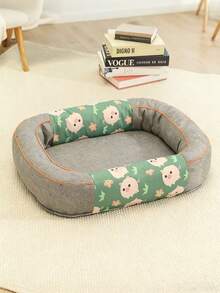 Breathable Pet Bed Suitable For Small & Medium Dogs/Cats, Cute Floral Print Washable Dog House, Soft Plush Soothing Type Dog Bed With Non-Slip Bottom, Comfortable Pet Cat Dog Bed For All Seasons - Multicolor - View 17