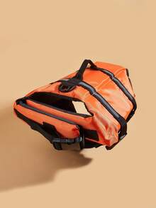 BONAPET 夏季宠物高浮力可调节救生衣，猫狗泳装 - 橘色 - 查看 6