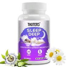 Deep Sleep Supplement - Contains L-Theanine, Magnesium, Chamomile Extract (Flower), Purple Chamomile Extract (Stem And Leaf), Vitamin C (Ascorbic Acid), Lemon Mint Extract, Pantothenic Acid, Etc. - 120 Capsules - 1 Bottle(1 瓶) - 查看 1