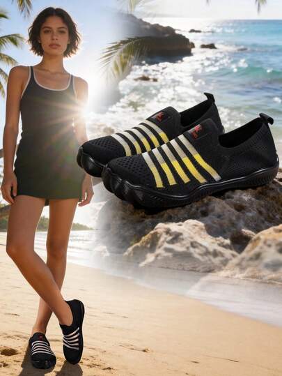 2026 Zapatos de verano para mujer Nuevos zapatos para vadear en la playa Zapatos de agua para deportes acuáticos de secado rápido y descalzos, adecuados para vacaciones en la playa, campamento, fiesta, natación, surf, rafting, fitness, yoga, entrenamiento en el gimnasio