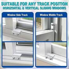 Aluminum Alloy Sliding Window Locks With Key Sash Stopper Sliding Windows Anti-Theft Lock Baby Child Safety Doors Lock Limiter Sliding Sash Stopper Window Limiter Cabinet Lock Door Security Lock Kid Pet Safety Door Non Punch Window Lock Hardware Tool - Multicolor - View 5