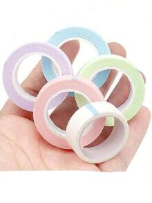 一卷眼部化妆工具，包含眼影贴纸、透气眼线笔、睫毛延长纸贴纸、隐形面部化妆胶带、速效面部练习化妆胶带、面部提拉塑形胶带、眼影胶带、眼线笔胶带（1.25厘米*4.5米）、化妆工具、睫毛工具、面部提拉工具 - 彩色 - 查看 5