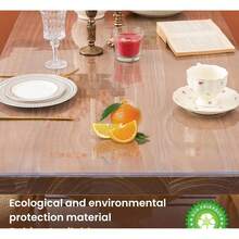 Table Cover Protector, 14 X 24 Inch Desk, 1.5mm Thick Plastic Table Cover, Transparent Desk Cover, Desk Protector Desktop, Writing Desk - Clear 1.5mm - View 3