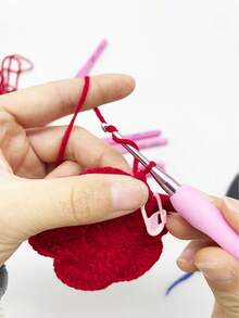 Set de 8 ganchos de ganchillo de color rosa, degradado de color macarrón, con marcas de medición, mangos de goma suave antideslizante que se adaptan a la forma de la mano, tamaños de 2.5mm a 6.0mm, adecuados para principiantes - Agujas de crochet de 2,5-6,0 mm, paquete de 8 piezas - Ver 2