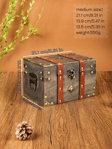 QINBEIYOU Vintage European Style Dual Leather Watch & Jewelry Storage Box, Room Decor - Dark Grey - View 12