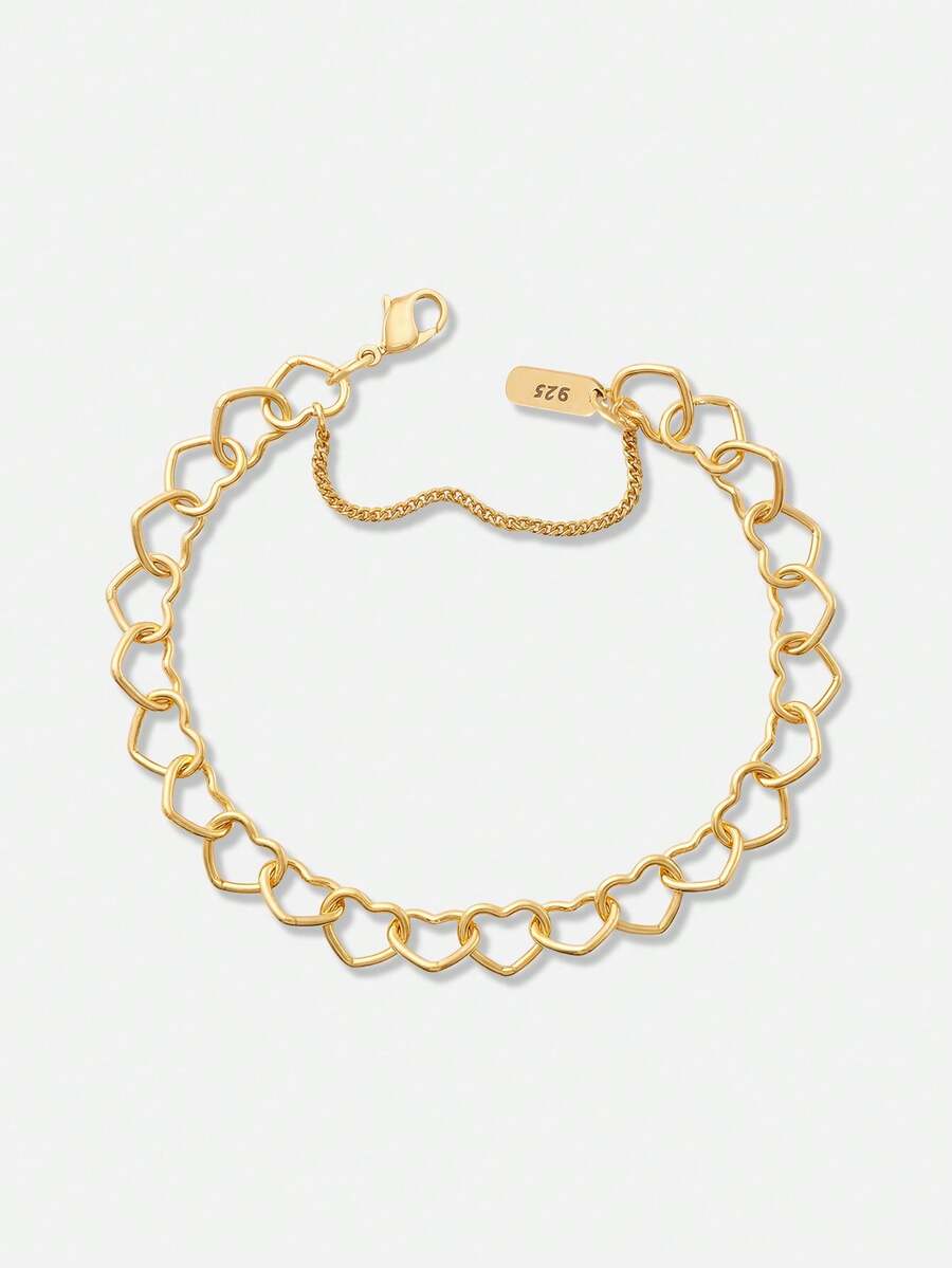 1pc Exquisite Cute Four-Leaf Clover Zirconia Bracelet, Suitable For Women's Daily Wear, Can Be Used As Girlfriend's Birthday Gift, S925 Sterling Silver Fine Jewelry Gift - Heart Bracelet - View 1