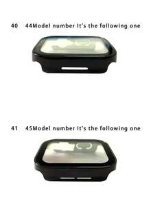 1pc Black Hard PC Straight Edge Ultra-Thin Scratch-Resistant Protective Case Compatible With 49mm - Black - View 9