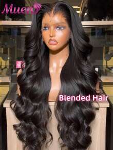200% 密度 13x4 蕾丝前假发，人发混纺，水波纹；13x6 高清水波纹蕾丝前假发，人发混纺；34 英寸无胶水波纹假发；5x5 预剪裁，即戴即用，无胶水波纹，预先拔毛，带婴儿发，自然发际线，适合日常佩戴。 - 自然色&黑色系 - 查看 2