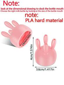 1个奶牛造型牛奶盒盖 | 适用于2.7厘米/1.062英寸瓶口，PLA硬质材料，粉色，逼真卡通造型，趣味餐桌厨房小工具，实用牛奶倾倒防尘盖 - 彩色 - 查看 11