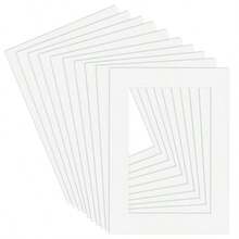 A4 Picture Mounts For Frames 10 Pcs Photo Frame Mounts White Picture Frame Inserts Mount For 7.5 X 5.5 Inch Image Artworks Paintingsoll - White - View 8