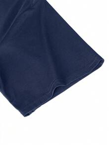 Men's Fashionable Versatile Cool Playing Card Print Round Neck Short Sleeve T-Shirt - Navy Blue - View 4