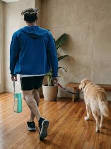 PETSIN 1个550毫升可折叠轻便塑料宠物水瓶，浅蓝色，便携式旅行水碗，适合狗狗，可用于露营、散步和户外活动，宠物用品 - 彩色 - 查看 6