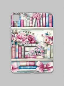 1个粉色书架玫瑰印花透明防震保护套，可爱粉色蝴蝶结设计，适合爱书人士、少女心爱好者，生日、周年纪念、返校、毕业礼物及日常使用。 - 無色 - 查看 41