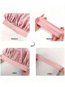 Silk Sleep Cap For Ladies, Satin Sleep Cap Oversized Curly Hair Sleep Cap With Elasticated Ties, Available In Various Colours  Spring/Summer Fashion Colour Combinations  Essential Hair Care Accessory For Home And Travel  Soft To The Touch   Exceptional Valu - 彩色 - 查看 10