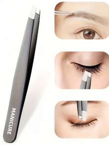 5pcs High Quality Stainless Steel Eyebrow Tweezers, Precision Facial Hair Removal Tweezers, Eyebrow Grooming Tools - View 2