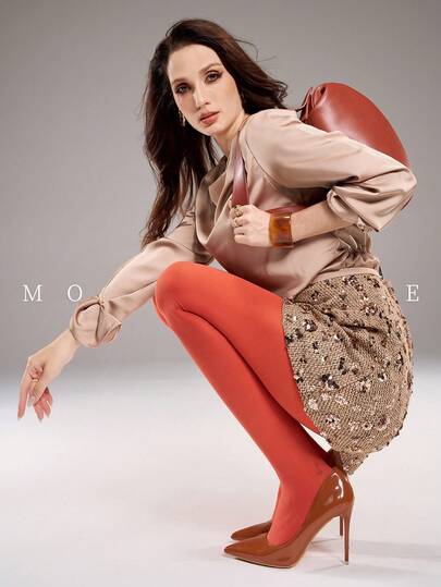 女士高腰塑形连裤袜（1双装）——日常通勤的理想之选，时尚显瘦美腿。舒适、耐穿、优雅又时尚。