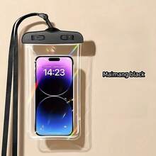 1/2/4个装“旅行季”新款IP65防水充气加厚手机袋，适用于7英寸及以下手机，适合游泳、冲浪、雨天旅行、海滩、邮轮、滑雪和其他水上活动 - 查看 11