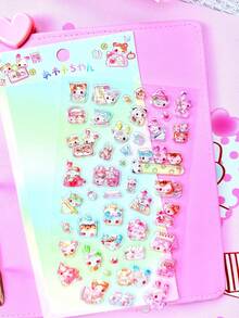High-Quality Embossed Decorative Stickers, Interesting Design, Suitable For Phone Cases, Home Decor, Party Decorations, Various Holiday Gifts, Fashion , Luxury, Sewing, DIY, Graduation Ceremonies, Back To School Gifts, Decorations - Multicolor - View 8