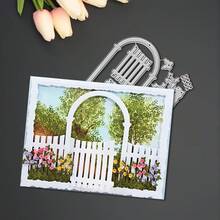 1pc Creative Fence Metal Cutting Mold, Suitable For DIY Scrapbooking, Embossing Crafts, Handmade Cards And Gift Cards - A - View 5