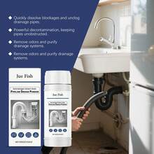 Limpiador de desagües - Disuelve profundamente el cabello y la acumulación de grasa, mantiene los desagües fluyendo suavemente, agente de limpieza de tuberías de desagüe - 100 gramos - Ver 9