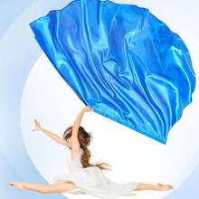 (1 Flag + Flagpole + Flag Bag) Solid Color Dance Flag, Dance Accessories, Solid Color Dance Flag, Semi-Circle Flag - Multicolor - View 23