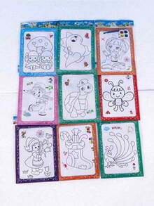 15pcs/20pcs/30pcs Watercolor Painting Coloring DIY Handmade Watercolor Puzzle Doodle Painting - Multicolor - View 6