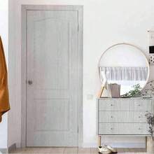 45cm*100cm/300cm/500cm Cold Gray Luxury Wood Grain Self-Adhesive Waterproof Wallpaper, PVC, Removable And Easy To Install, For Living Room And Office Background Wall, Anti-Moisture - Grey - View 11