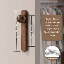 北欧木质橱柜把手 衣柜鞋架旋钮 家具把手五金件 梳妆台拉手 厨房把手 - WD044 - 查看 10