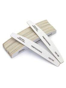 Bộ 5 dũa móng tay bằng gỗ hình lưỡi liềm, độ nhám 100/180, mặt nhám hai mặt, có thể giặt và tái sử dụng, phù hợp với móng tay tự nhiên, dùng tại nhà và salon, dùng để đánh bóng móng. - Màu Xám nhạt - Xem 4