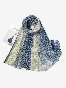 1pc Summer New Wave Dot Love Printed Scarf Women's High End Fashion Scarf Baotou Long Scarf Daily Air Conditioning Room Travel Sunscreen Shawl And Family Festival Gift - Multicolor - View 5