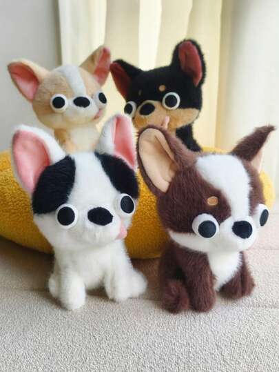 1个趣味吉娃娃毛绒玩具，小型吉娃娃桌面宠物摆件，儿童节日礼物