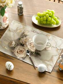 1/4/5/6/7pcs Muslim Wedding Theme Decoration Set, Muslim Love Theme Party Decoration Set, Home Decor Set, Living Room Decor Set, Bedroom Decor Set, Dining Room Decor Set, Linen-Like Material, Multiple Sizes Available, Dining Room Decor, Dining Table Decor, Tablecloth, Fireplace Scarf, Placemats, Coasters, Home Decor - Multicolor - View 6