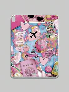Cute Pink Travel Elements Shockproof Basic Pad Case 1pc Pink Travel Collage City Landmark Passport & Airplane Print Transparent Protective Case Integrating Passport & Globe City Landmark Travel Aesthetic Design Suitable For 10th Gen Suitable For Travelers Cute Style Lovers Birthday Anniversary Spring Gift - Clear - View 31