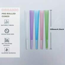 30/50/100/200支装彩虹预卷烟锥 - 特大号 109mm 彩色卷烟纸，带过滤嘴和装填漏斗 | 完整烟锥填充套装，带来顺滑体验 - 查看 3