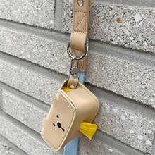 1pc Leather Dog Poop Bag Holder, Cute Pet Waste Bag Dispenser, Convenient Dog Poop Bag Carrier - Multicolor - View 6