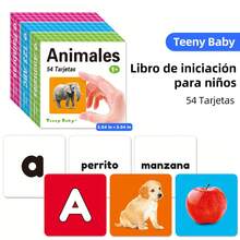 Spanish Learning Flashcards For Kids, Animal Educational Cards, Double-Sided Spanish Word Cards With Illustrations, Brain Development Toy, Screen-Free Learning Gift For Toddlers, Boys & Girls, Birthday & New Year - Multicolor - View 2