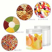 1/6/12/24pcs Transparent Plastic Jars With Lids, Round Containers For Slime Storage, DIY Craft Storage, Jewelry Sample Accessory Storage, Kitchen Preservation Products, Home Storage, Home Decor - Multicolor - View 5