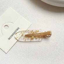 6pcs Fashionable Charm Girlish Seamless Surfboard Hair Clips, Acrylic Bangs Clamps, Minimalist Design, Damage-Free Hair Clips - Multicolor - View 7