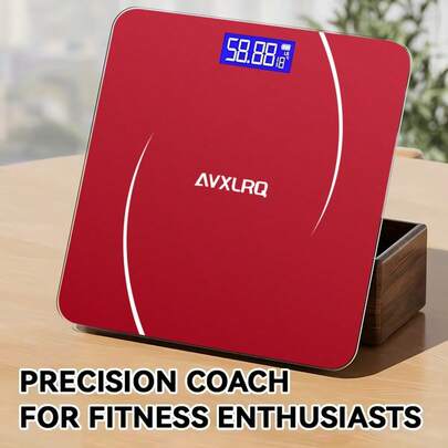 AVXLRQ This High-Precision Bathroom Scale Is An Electronic Scale That Is Accurate And Features An LED Display And Temperature Reading (Kg/Lb Switchable). It Has An Extra-Wide Weighing Surface And Is Made Of High-Hardness Glass, Making It Suitable For Gyms And University Dormitories, And Is Very Popular With Women.