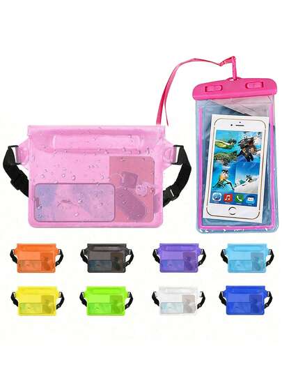 Waterproof Bag + Phone Case, Waterproof Dry Bag, Suitable For Beach, Swimming, Boating, Kayaking, Hiking, Protects Phone, Camera, Cash, MP3, Passport, Documents From Water, Sand, Snow, Dust. Sports Bag, Waterproof Bag, Waterproof Phone Case For Travel, Swimming Bag For Summer, Outdoor Sports Travel Wallet, Durable Unisex Beach Bag