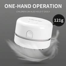 Aspirateur de bureau sans fil mini, aspirateur portatif alimenté par batterie pour la maison et le bureau, balayette micro pour miettes en plastique, fourniture de bureau pratique et compagnon d'étudiant, idéal pour nettoyer le bureau et les postes de travail, ramasser les petits éléments, les morceaux de gomme, les débris (piles non incluses) - Multicolore - Voir 7