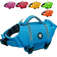 Dog Life Jacket, Small High Buoyancy Dog Life Jacket For Swimming, Rowing, Reflective Dog Swimming Vest, With Upgraded Rescue Handle And High Buoyancy Pet Swimsuit - Blue - View 2