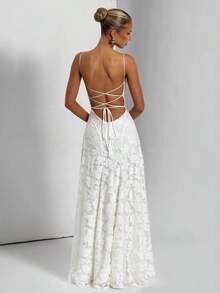 New Fashionable Versatile Spicy Girl Style Burgundy Sexy Slip Dress - 卡其色 - 查看 3