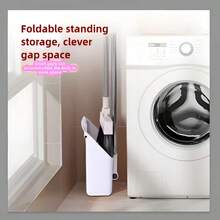 3-In-1 Broom And Dustpan Set, Combines Broom, Dustpan And Hidden Floor Brush, 180° Rotation For Thorough Cleaning, Auto-Retract Design To Prevent Leakage, Can Remove Hair Without Hand-Pulling, Foldable And Upright Storage To Save Space, Making Home Cleaning More Efficient And Convenient. - Triple - View 9