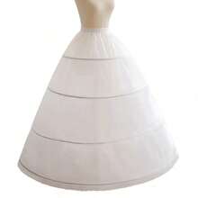 4 Hoop Bridal Petticoat, Wedding Dress Accessories - White - View 4