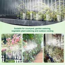 Fully Automatic Brass Atomizing Nozzle Set Garden Atomizing Irrigation And Cooling Quick-Connect Humidifier, Adjustable Nozzle, Suitable For Lawns, Automatic Lawn Drip Irrigation Systems, And Potted Greenhouses - Irrigation Kit - View 7
