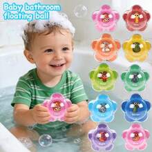 10 piezas Pelotas de agua interactivas para bebés, con diseños de animales lindos y números, multicolor, adecuadas como juguetes de baño y regalos para niños - Multicolor - Ver 2