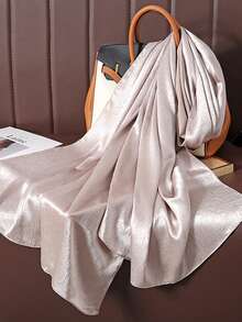 1件女士纯色优雅哑光质感工艺围巾，优雅休闲，可用作披肩、头巾或防晒，适合四季，是派对和夏季的理想之选，是您服装搭配的理想选择。 - 彩色 - 查看 18