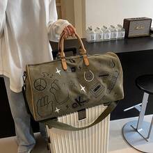 Duffel Weekender – Large Travel And Weekend Bag In A Retro-Vintage Design For Women And Men, Handcrafted From Canvas And Leather - Black - View 2