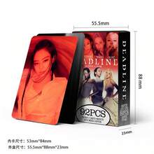 92 piezas Mini Nuevo Álbum "DEADLINE" LISA JENNIE JISOO Rosé Tarjeta Fotográfica, Pegatina, Tarjeta LOMO Colección Set, Artículos de Fans Temáticos, Hecho Especialmente para que BLINK Coleccione Momentos Impresionantes de los 4 Miembros! - Multicolor - Ver 3